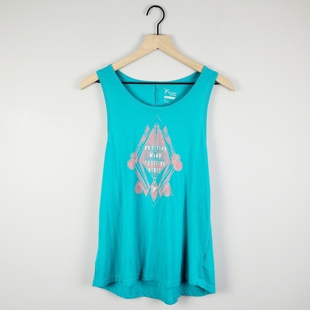Old Navy Active Twist Back Graphic Tank Top Small